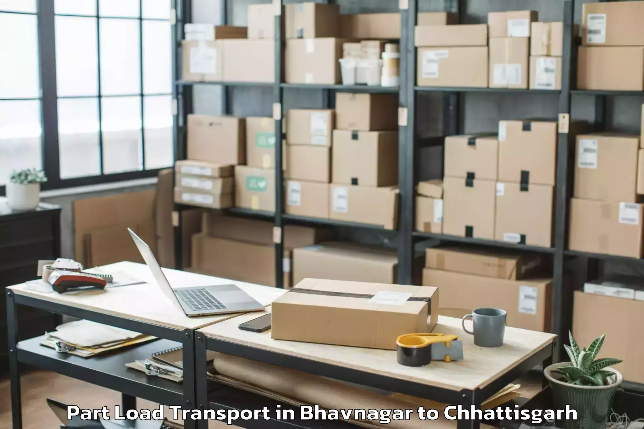 Professional Bhavnagar to Chhindgarh Part Load Transport